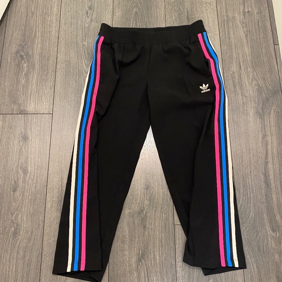 Adidas Relaxed Cropped Crepe Track Pants Size S - Picture 6 of 9